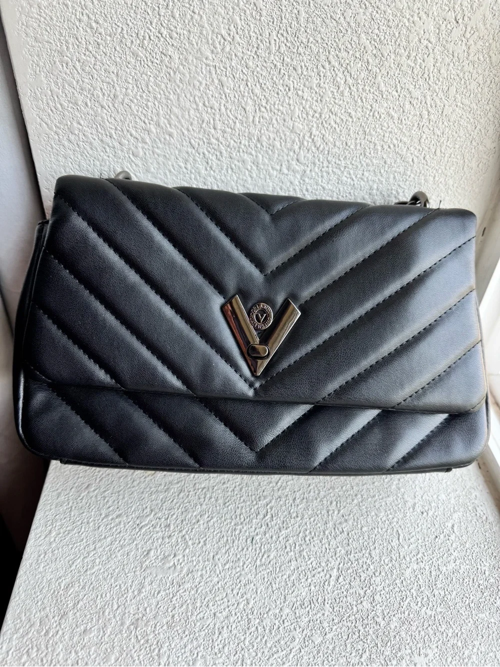 Valentino Orlandi Black Chain-Handle Shoulder Bag